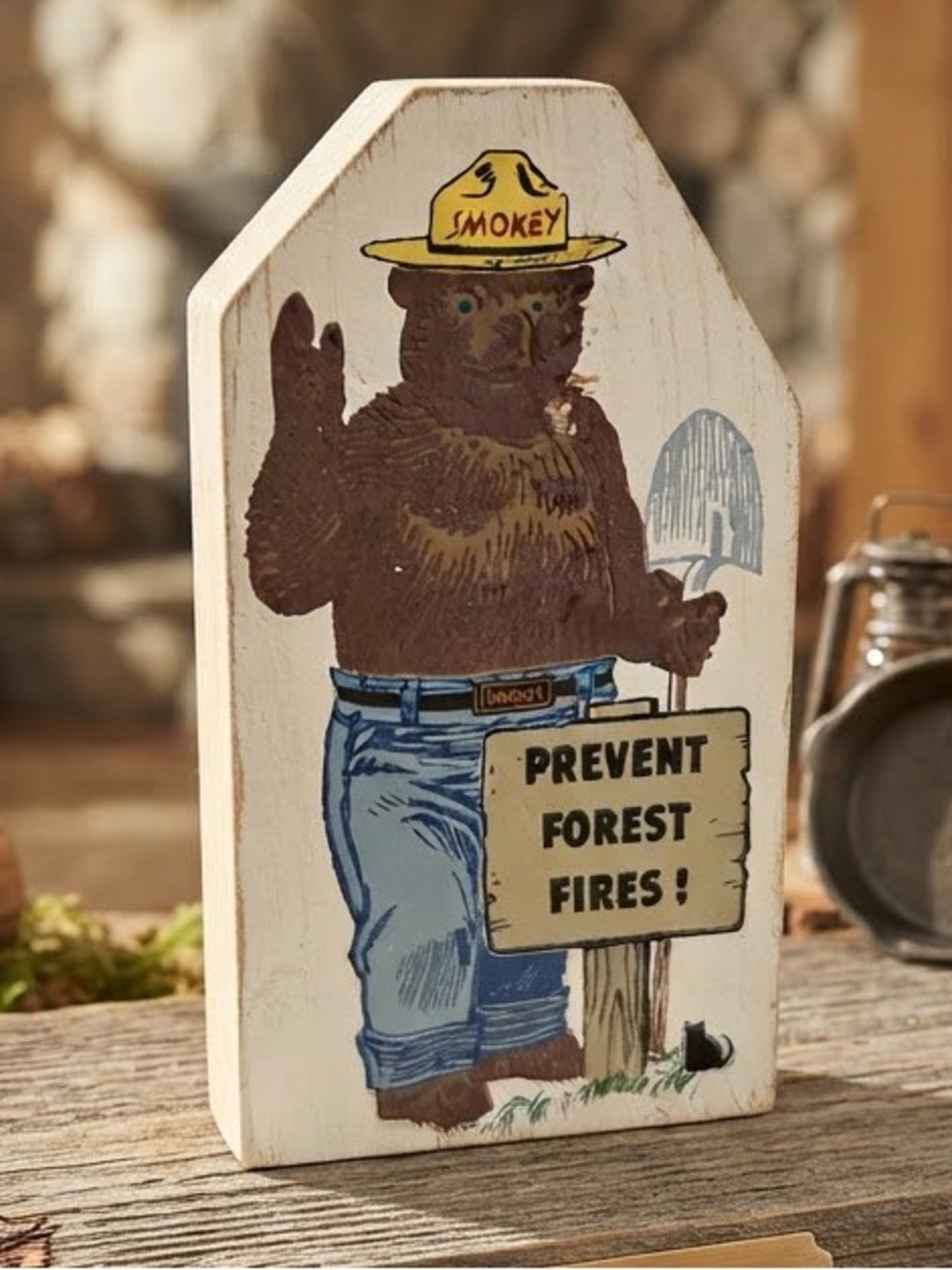 Vintage 1994 The Cats Meow Village Smokey The Bear Prevent Forest Fires 50th Ann